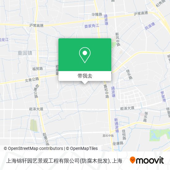 上海锦轩园艺景观工程有限公司(防腐木批发)地图