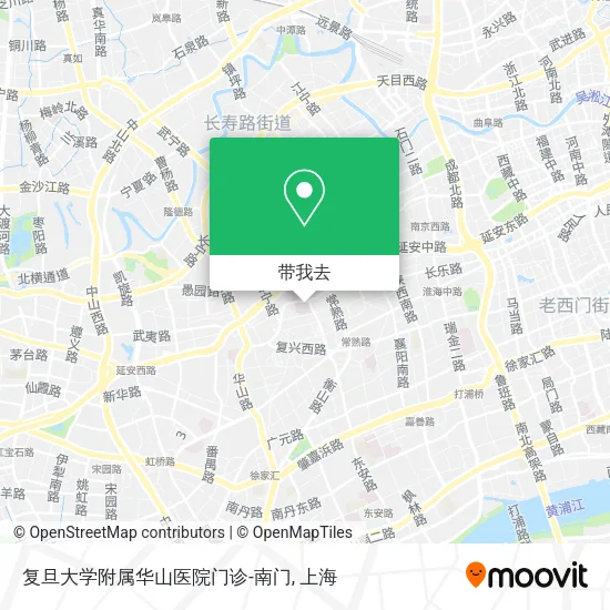 复旦大学附属华山医院门诊-南门地图