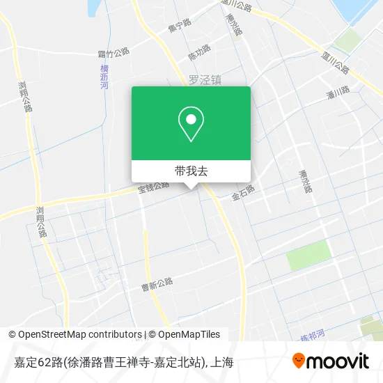 嘉定62路(徐潘路曹王禅寺-嘉定北站)地图