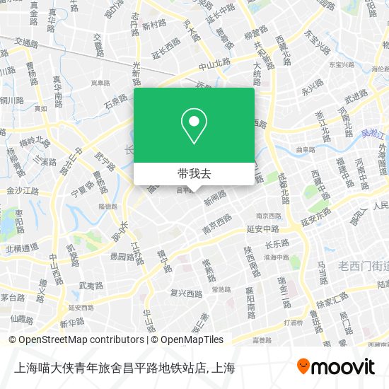 上海喵大侠青年旅舍昌平路地铁站店地图