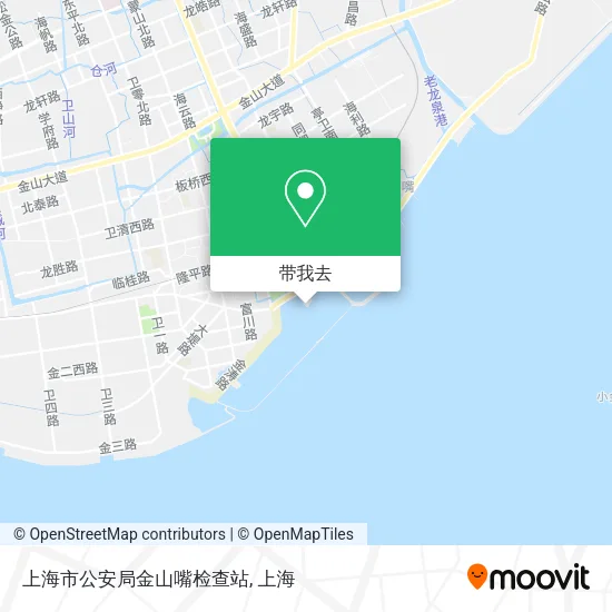 上海市公安局金山嘴检查站地图