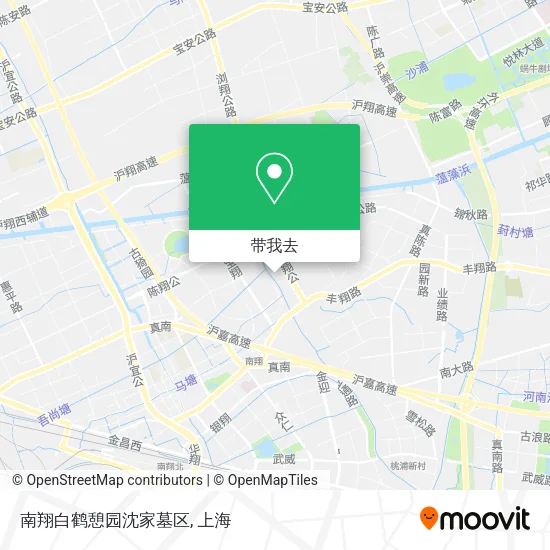 南翔白鹤憩园沈家墓区地图