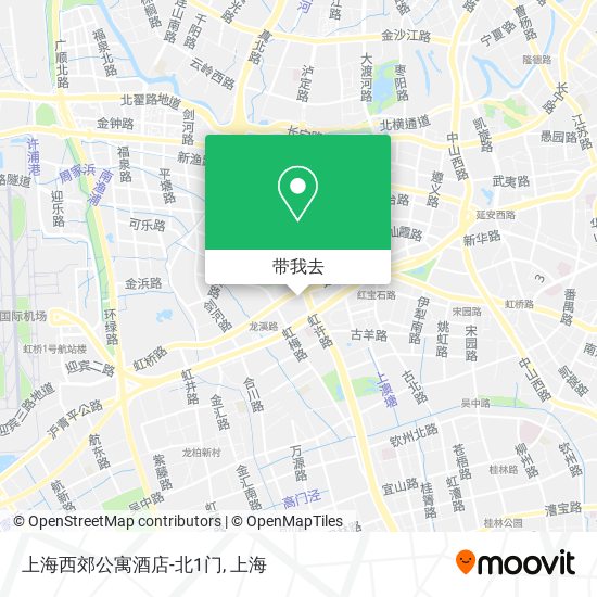 上海西郊公寓酒店-北1门地图