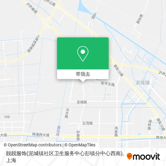 靓靓服饰(泥城镇社区卫生服务中心彭镇分中心西南)地图