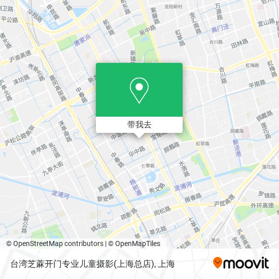 台湾芝蔴开门专业儿童摄影(上海总店)地图