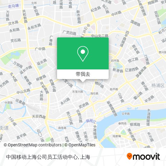 中国移动上海公司员工活动中心地图