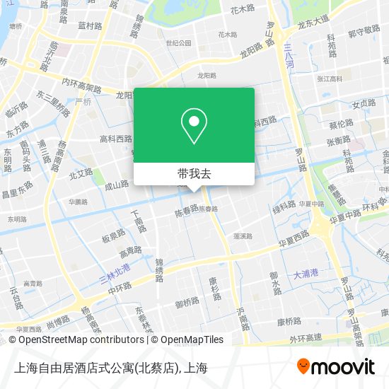 上海自由居酒店式公寓(北蔡店)地图