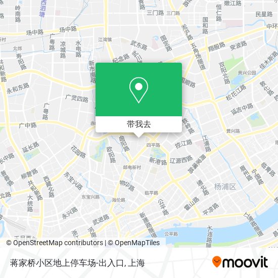 蒋家桥小区地上停车场-出入口地图