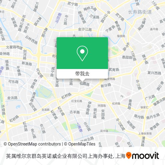 英属维尔京群岛英诺威企业有限公司上海办事处地图