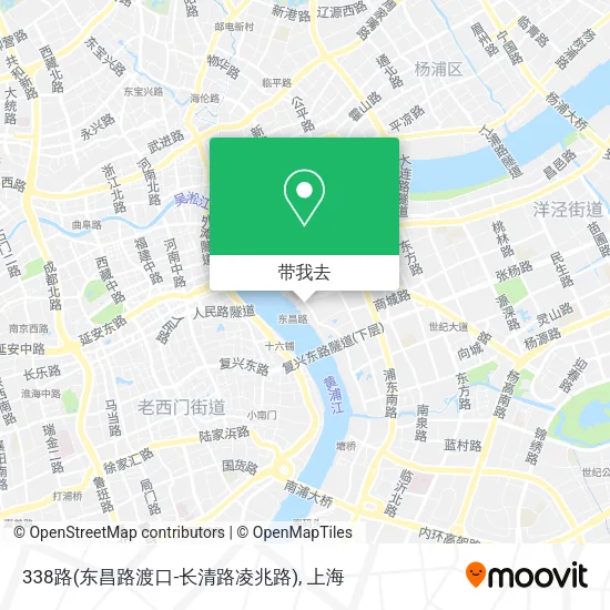 338路(东昌路渡口-长清路凌兆路)地图