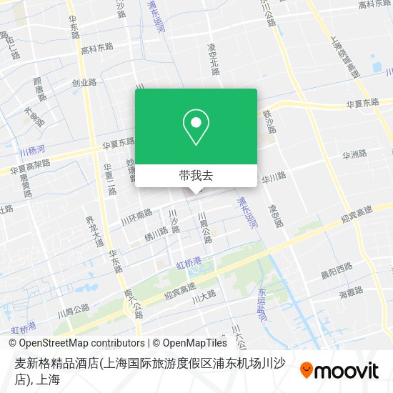麦新格精品酒店(上海国际旅游度假区浦东机场川沙店)地图
