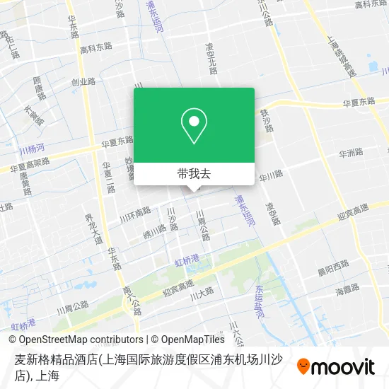 麦新格精品酒店(上海国际旅游度假区浦东机场川沙店)地图