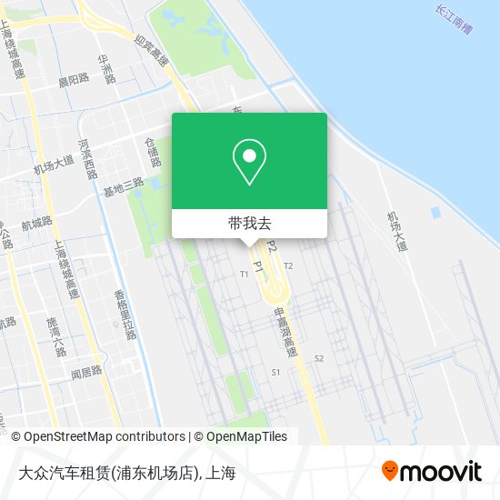 大众汽车租赁(浦东机场店)地图