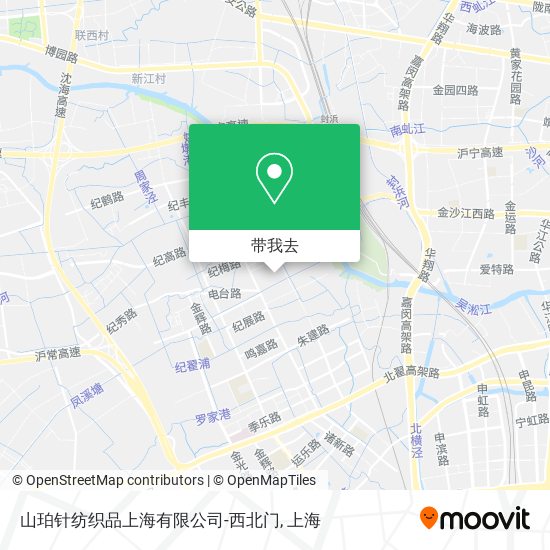 山珀针纺织品上海有限公司-西北门地图