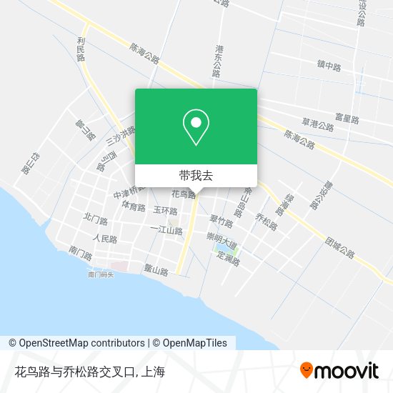 花鸟路与乔松路交叉口地图
