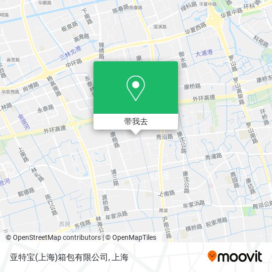 亚特宝(上海)箱包有限公司地图