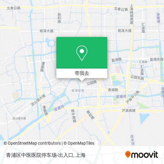青浦区中医医院停车场-出入口地图