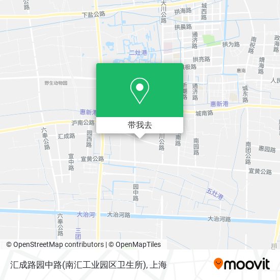 汇成路园中路(南汇工业园区卫生所)地图
