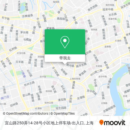 宜山路250弄14-28号小区地上停车场-出入口地图