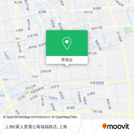 上海E家人普通公寓瑞福路店地图