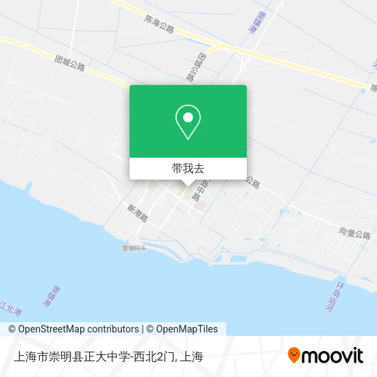 上海市崇明县正大中学-西北2门地图