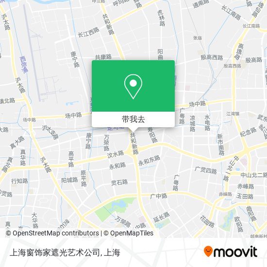 上海窗饰家遮光艺术公司地图