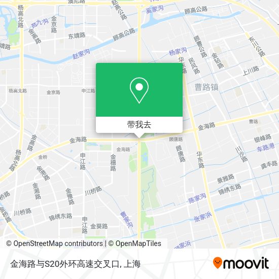 金海路与S20外环高速交叉口地图