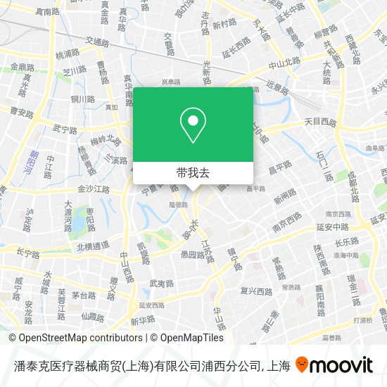 潘泰克医疗器械商贸(上海)有限公司浦西分公司地图