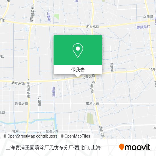 上海青浦重固喷涂厂无纺布分厂-西北门地图