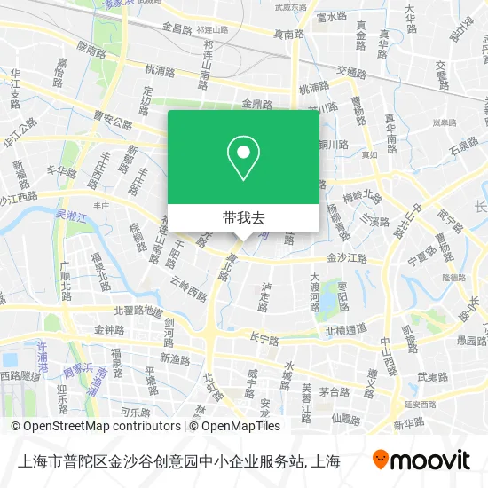 上海市普陀区金沙谷创意园中小企业服务站地图