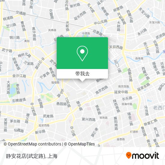 静安花店(武定路)地图