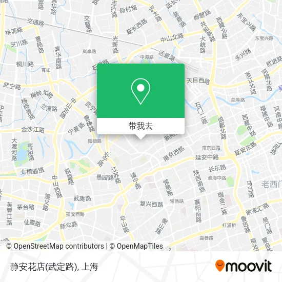 静安花店(武定路)地图