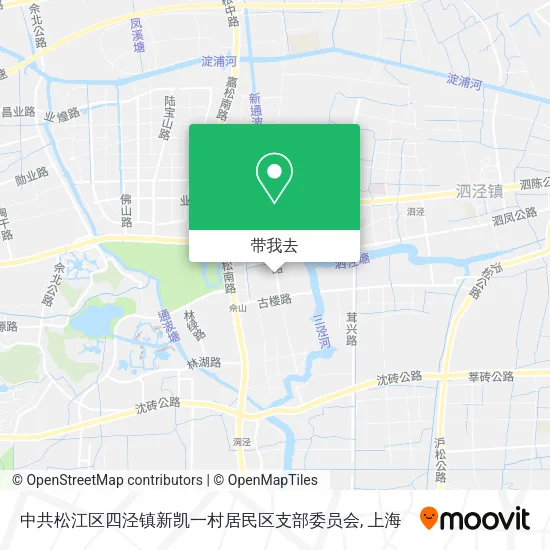 中共松江区四泾镇新凯一村居民区支部委员会地图