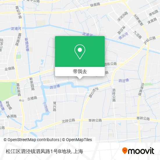 松江区泗泾镇泗凤路1号B地块地图