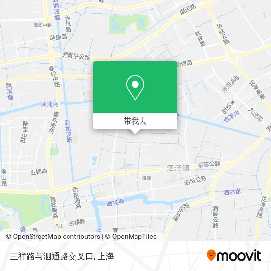 三祥路与泗通路交叉口地图