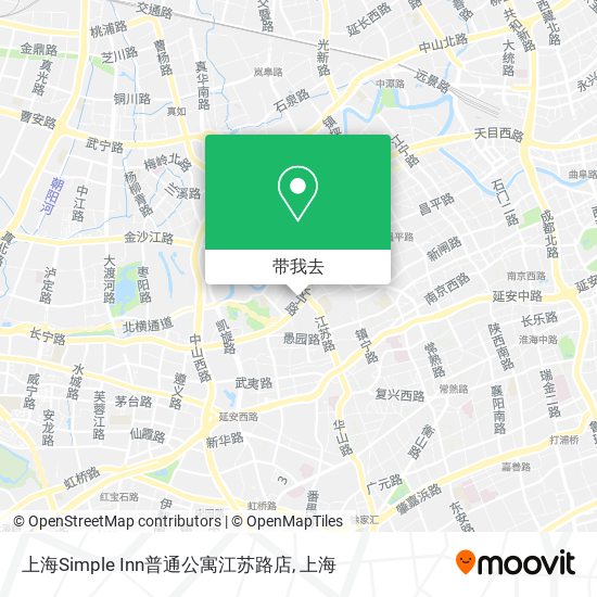 上海Simple Inn普通公寓江苏路店地图