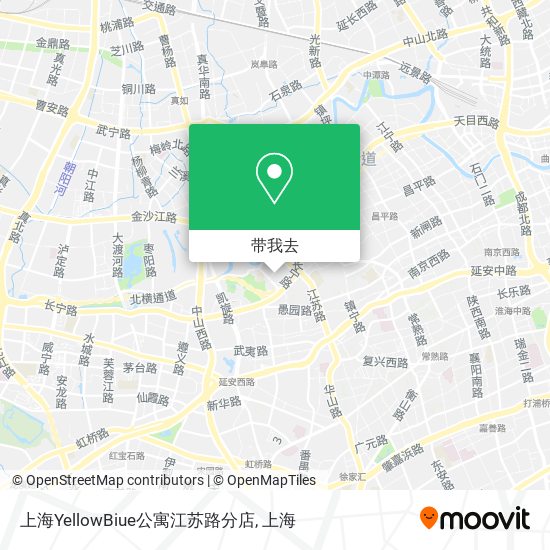 上海YellowBiue公寓江苏路分店地图