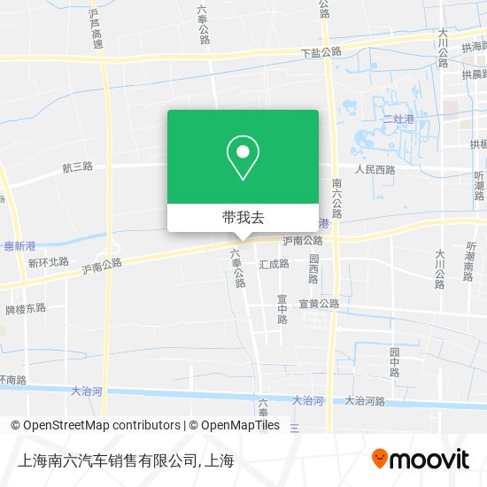 上海南六汽车销售有限公司地图