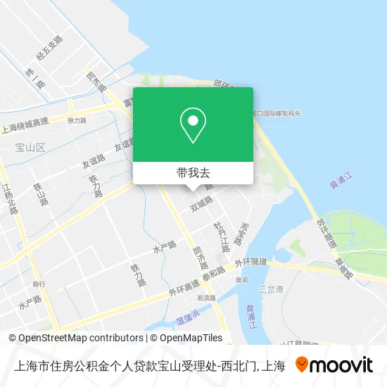 上海市住房公积金个人贷款宝山受理处-西北门地图
