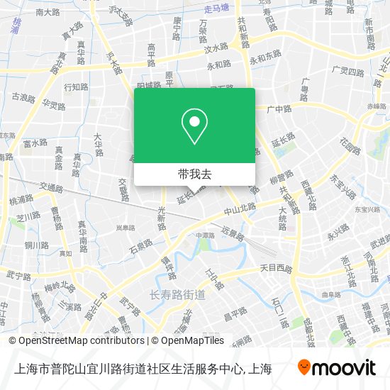 上海市普陀山宜川路街道社区生活服务中心地图