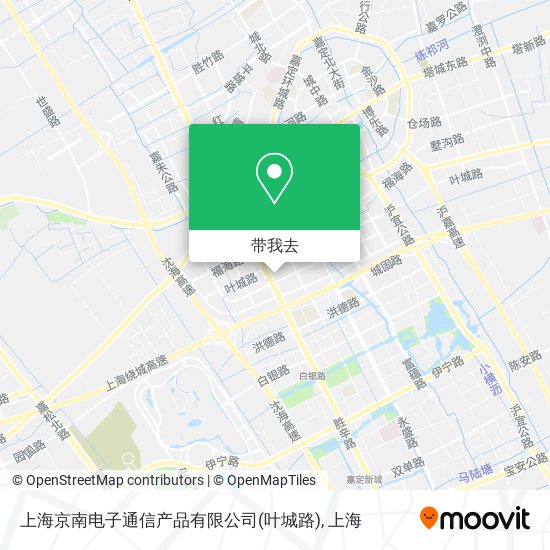 上海京南电子通信产品有限公司(叶城路)地图