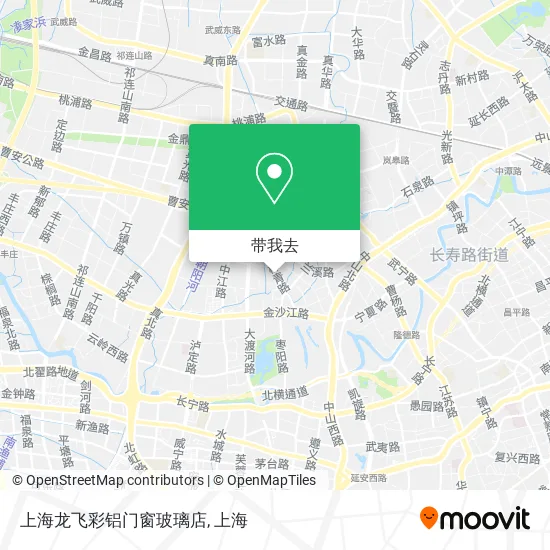 上海龙飞彩铝门窗玻璃店地图