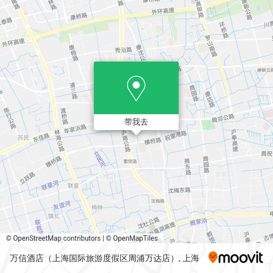 万信酒店（上海国际旅游度假区周浦万达店）地图