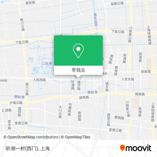 听潮一村(西门)地图