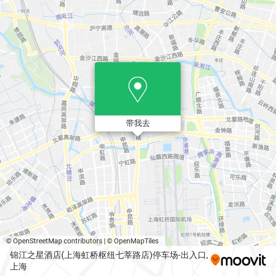 锦江之星酒店(上海虹桥枢纽七莘路店)停车场-出入口地图