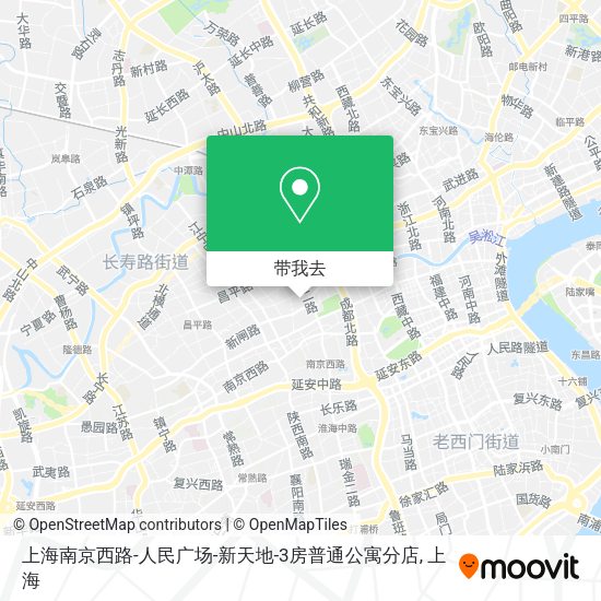 上海南京西路-人民广场-新天地-3房普通公寓分店地图