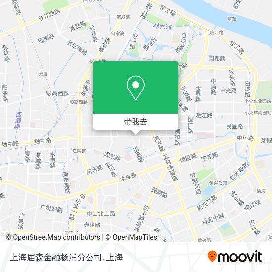 上海届森金融杨浦分公司地图