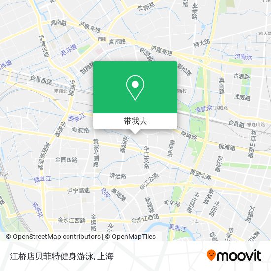 江桥店贝菲特健身游泳地图