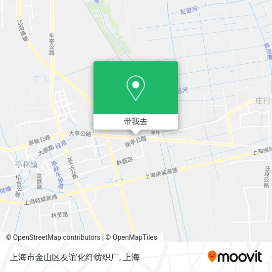 上海市金山区友谊化纤纺织厂地图