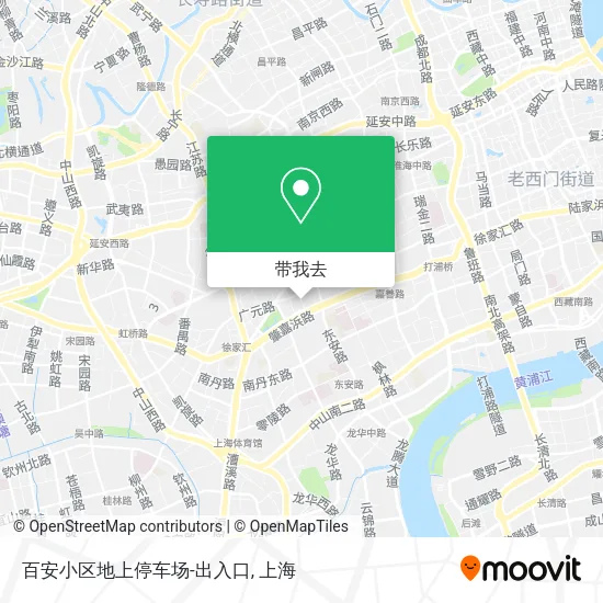 百安小区地上停车场-出入口地图